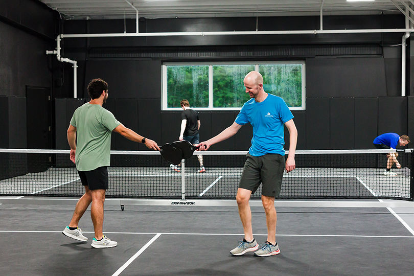 Corporate event at pickleball at TOPCOURT LS in Lee's Summit.